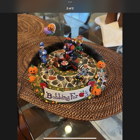 Department 56 Halloween Bobbing for Apples display cake...